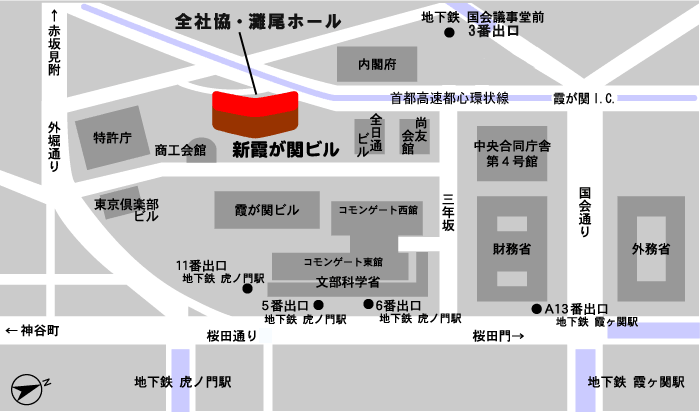 灘尾ホール地図